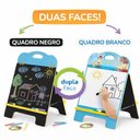 Ver imagem 4 de Quadro Infantil 2 em 1 Cavalete Lousa Branca Negra MDF Desenho Pintura Acessorios Crianca
