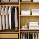 Ver imagem 7 de Guarda-Roupa Casal 3 Portas de Correr 4 Gavetas Flex com Pés e Espelho MDF Melissa Marrom/Cinamomo