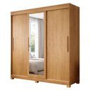 Ver imagem 2 de Guarda-Roupa Casal 3 Portas de Correr 4 Gavetas Flex com Pés e Espelho MDF Melissa Marrom/Cinamomo