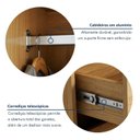 Ver mais imagens de Guarda-Roupa Casal 3 Portas de Correr 4 Gavetas Flex com Pés e Espelho MDF Melissa Marrom/Cinamomo