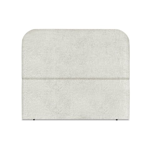 Cabeceira Estofada Solteiro Alana 140cm Boucle Cinza Claro com Frame