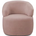 Ver imagem 3 de Kit 2 Poltronas Giratórias Sala de Estar Living Orgânico Carmen F04 Veludo Rosê - Lyam Decor