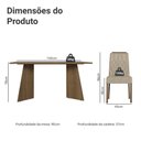 Ver imagem 3 de Conjunto Sala de Jantar Tampo de Madeira 4 Cadeiras Rustic/imperial Tulum Madesa