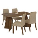 Ver imagem 2 de Conjunto Sala de Jantar Tampo de Madeira 4 Cadeiras Rustic/imperial Tulum Madesa