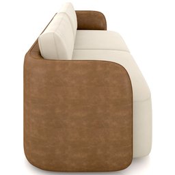 Sofá 3 Lugares Sala Living Orgânico 220cm Oregon K01 Couríssimo Whisky Veludo Bege - Lyam Decor - 6 Sofá 3 Lugares Sala Living Orgânico 220cm Oregon K01 Couríssimo Whisky Veludo Bege - Lyam Decor - 6