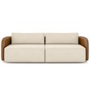 Ver mais imagens de Sofá 3 Lugares Sala Living Orgânico 220cm Oregon K01 Couríssimo Whisky Veludo Bege - Lyam Decor