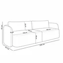Ver imagem 4 de Sofá 3 Lugares Sala Living Orgânico 220cm Oregon K01 Couríssimo Whisky Veludo Bege - Lyam Decor
