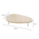 Ver imagem 4 de Mesa de Centro Orgânica 68cm – Design Moderno e Elegante