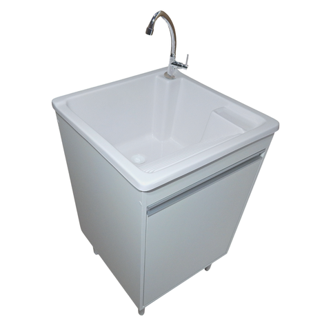 Balcão com Tanque de Fibra Grande 40l Torneira de Bancada/mesa Montado