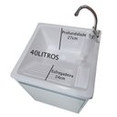 Ver imagem 4 de Balcão com Tanque de Fibra Grande 40l Torneira de Bancada/mesa Montado