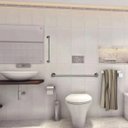 Ver imagem 4 de Alça de Apoio Barra 40cm Aço Inox Kit 8 Unidades Idoso Deficiente Cadeirante Banheiro Acessibilidade