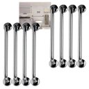 Ver imagem 1 de Alça de Apoio Barra 40cm Aço Inox Kit 8 Unidades Idoso Deficiente Cadeirante Banheiro Acessibilidade
