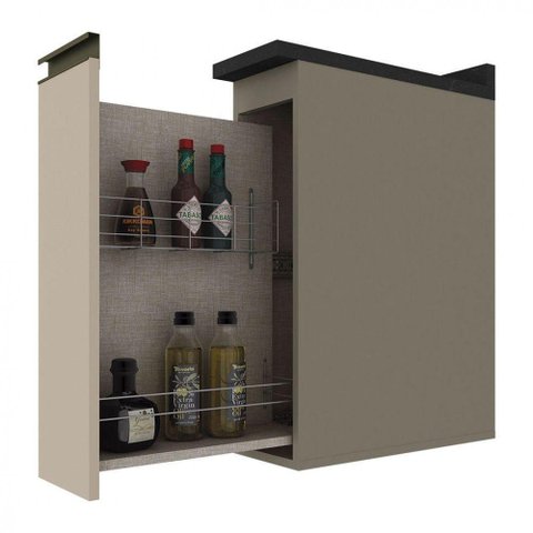 Balcão Henn para Condimentos Connect 20 Cm Duna/cristal