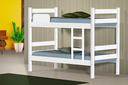 Ver imagem 4 de Kit Beliche de Solteiro Branca com Escada Madeira Reforçada 100% Mdf + 1 Colchão de Espuma D28 Solte