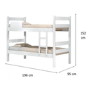 Ver imagem 5 de Kit Beliche de Solteiro Branca com Escada Madeira Reforçada 100% Mdf + 1 Colchão de Espuma D28 Solte