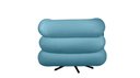 Ver imagem 3 de Poltrona Micheli 94cm Base Reclinável Veludo: Azul Turquesa