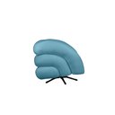 Ver imagem 2 de Poltrona Micheli 94cm Base Reclinável Veludo: Azul Turquesa