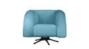 Ver imagem 1 de Poltrona Micheli 94cm Base Reclinável Veludo: Azul Turquesa