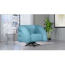 Ver imagem 4 de Poltrona Micheli 94cm Base Reclinável Veludo: Azul Turquesa
