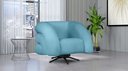 Ver imagem 4 de Poltrona Micheli 94cm Base Reclinável Veludo: Azul Turquesa