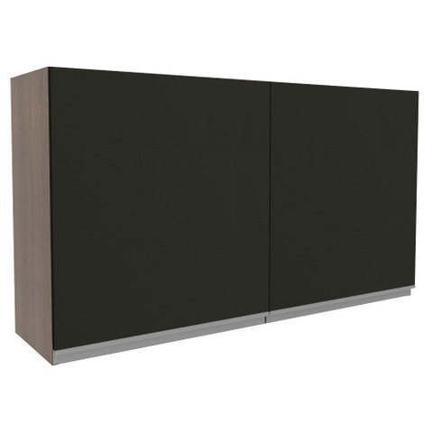 Armário Aéreo 2 Portas Glamy 120cm Preto Madesa