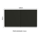 Ver imagem 7 de Armário Aéreo 2 Portas Glamy 120cm Preto Madesa