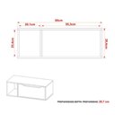 Ver imagem 3 de Balcão P/ Banheiro Suspenso Bn3644 S/ Cuba C/ 1 Porta 80cm Amêndoa/branco - Tecno Mobili