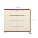 Ver imagem 3 de Guarda Roupa Casal Triton Plus 11 Portas com Espelho e Cômoda Doble Cinamomo Off White Flex - Móveis