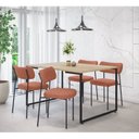 Ver imagem 1 de Conjunto Sala de Jantar Mesa 135x90cm Porto Estilo Industrial com 4 Cadeiras Mona Espresso Móveis