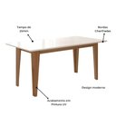 Ver imagem 3 de Conjunto Sala de Jantar Mesa com Tampo Chanfrado Liz 6 Cadeiras Estofadas Jade Poliman