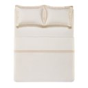 Ver imagem 2 de Jogo de Cama Casal Karsten 200 Fios 100% Algodão Cecília Branco/bege