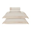 Ver imagem 1 de Jogo de Cama Casal Karsten 200 Fios 100% Algodão Cecília Branco/bege