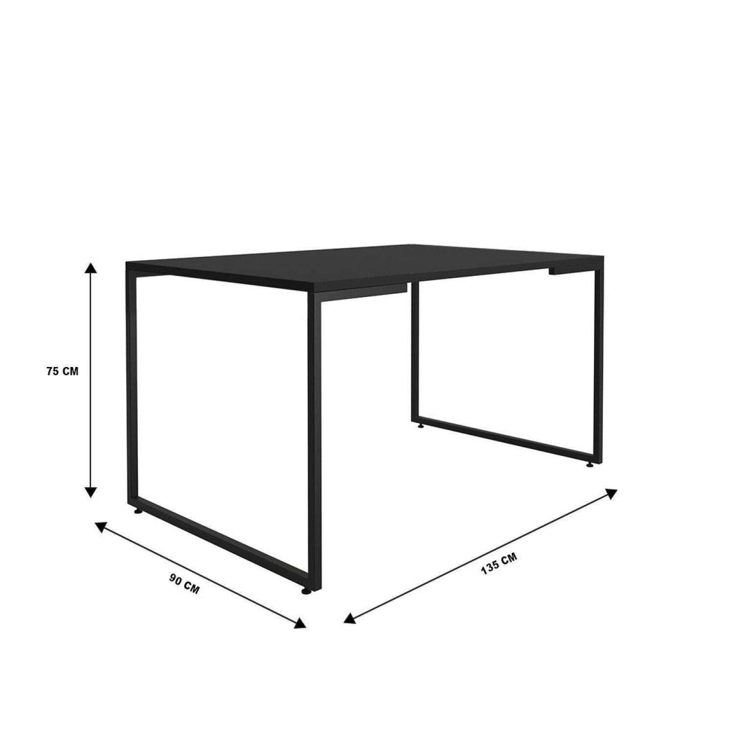 Conjunto Sala de Jantar Mesa 135x90cm Porto Estilo Industrial com 4 Cadeiras Mona Espresso Móveis - 3