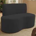 Ver imagem 1 de Sofá 2 Lugares 140cm Orgânico para Sala de Estar Living Larissa L02 Suede Preto - Lyam Decor