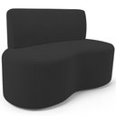 Ver imagem 2 de Sofá 2 Lugares 140cm Orgânico para Sala de Estar Living Larissa L02 Suede Preto - Lyam Decor