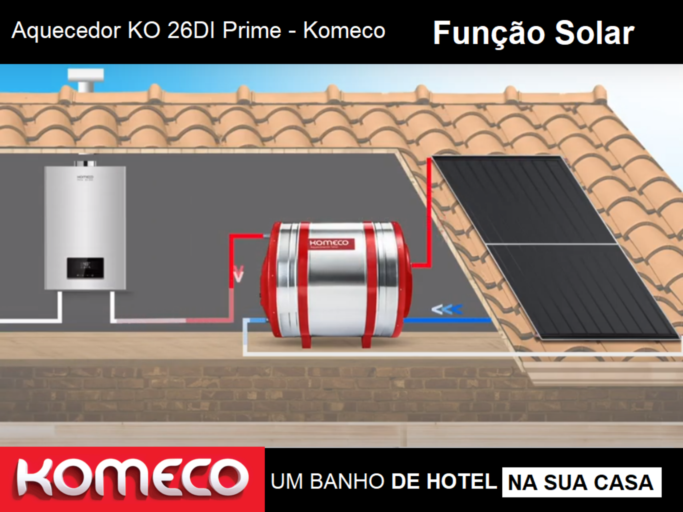 Aquecedor De Água A Gás Komeco Ko 26d Prime Branco  Digital Com Wifi 26 Litros Bivolt Gás GLP Com Ki - 6