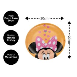 Prato Raso Melamina Minnie Mouse Disney 20cm - Tuut - 4