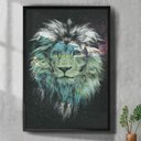 Ver imagem 1 de Quadro Decorativo Leão de Judá Abstrato Galáxia-34x49Cm