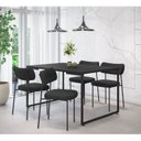 Ver imagem 1 de Conjunto Sala de Jantar Mesa 135x90cm Porto Estilo Industrial com 4 Cadeiras Mona Espresso Móveis