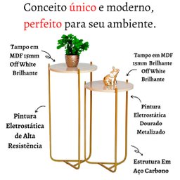 Mesa Lateral Veneza Dourada 300 X 650mm (6001off/off/d) - 2