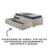 Base Box Cama Solteiro Sapateira Courino Linho Areia e Colchão Dual Firm Ecoflex 88x188 - 3