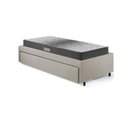 Ver imagem 7 de Base Box Cama Solteiro Sapateira Courino Linho Areia e Colchão Dual Firm Ecoflex 88x188