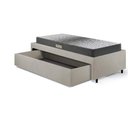 Ver mais imagens de Base Box Cama Solteiro Sapateira Courino Linho Areia e Colchão Dual Firm Ecoflex 88x188