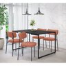 Conjunto Sala de Jantar Mesa 135x90cm Porto Estilo Industrial com 4 Cadeiras Mona Espresso Móveis - 1