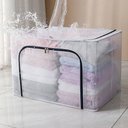 Ver imagem 7 de Caixa Organizadora de Guarda Roupa Multiuso Flexível com Zíper 40x30x20