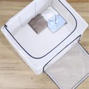 Ver imagem 6 de Caixa Organizadora de Guarda Roupa Multiuso Flexível com Zíper 40x30x20