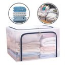 Ver imagem 2 de Caixa Organizadora de Guarda Roupa Multiuso Flexível com Zíper 40x30x20