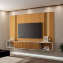 Ver imagem 3 de Rack Painel para Tv 85 Polegadas Kansas 219x164 - Cinamomo-off White - Edecasamoveis