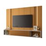 Rack Painel para Tv 85 Polegadas Kansas 219x164 - Cinamomo-off White - Edecasamoveis - 1
