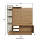 Ver imagem 4 de Estante para Tv até 52 Polegadas 2 Portas Es110 Naturalle/cristalo - Decibal Móveis